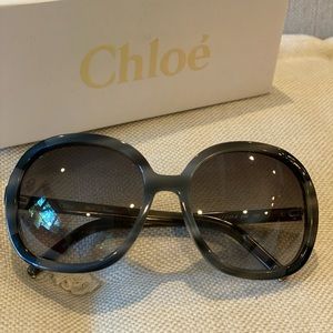 Chloe CL2189 A04 Gray Horn Sunglasses